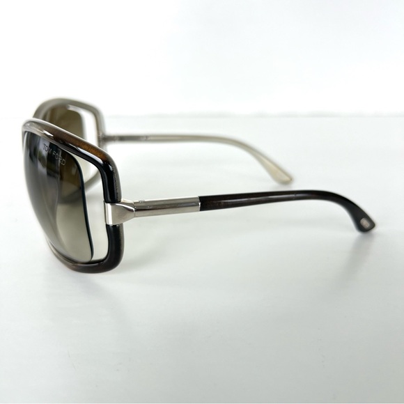 TOM FORD TF125 Anais Gray Gradient Lenses w Black Gray Silver Frame Sunglasses - Picture 7 of 15